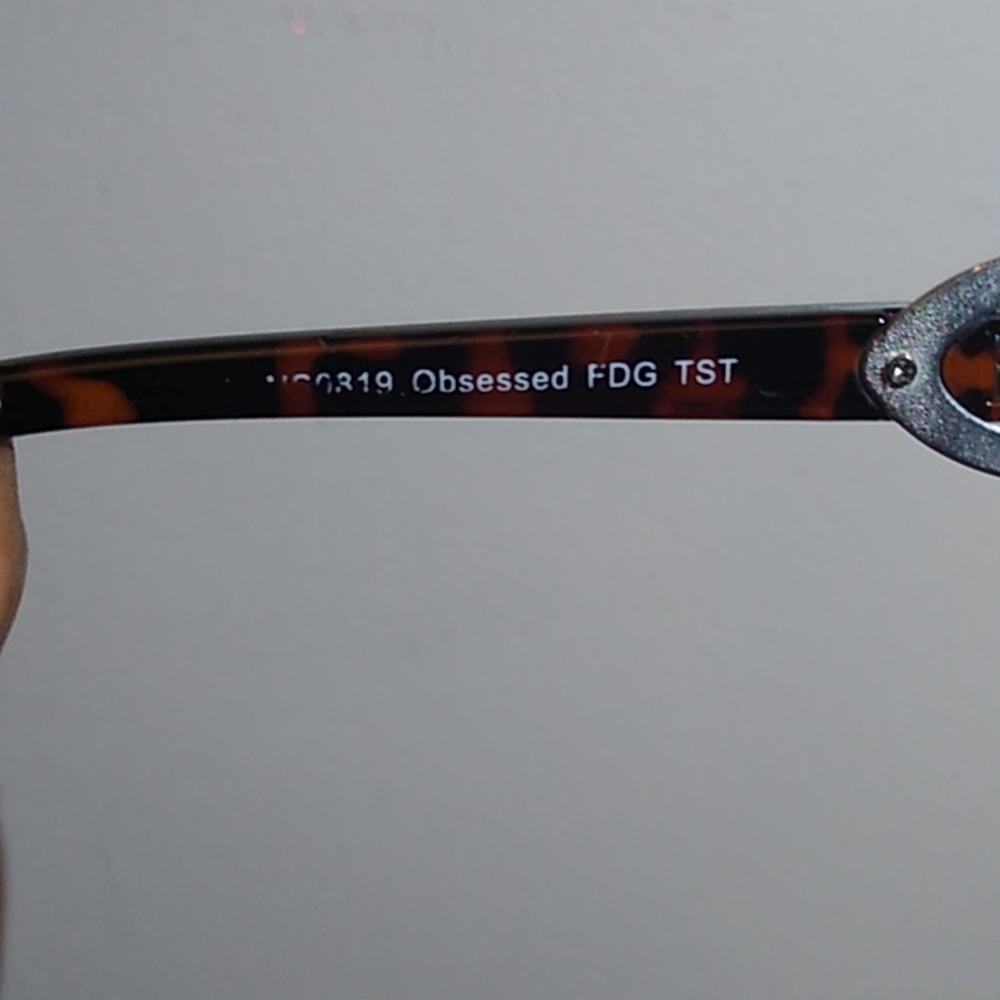 Oversized Tortoise Shell Brown Solar Accents Sung… - image 3